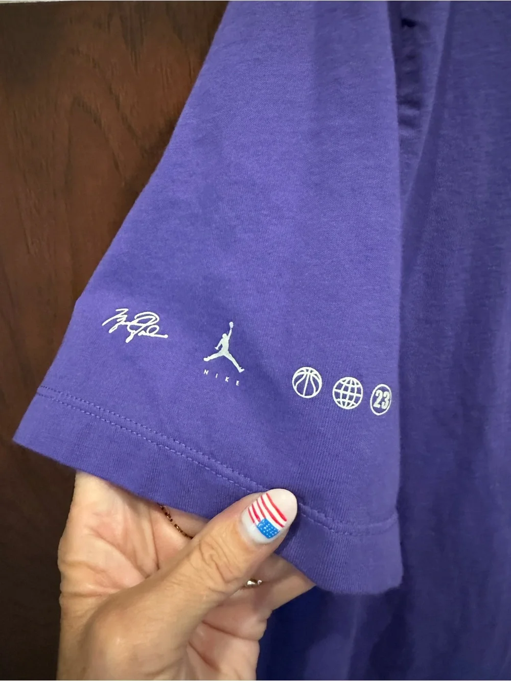 Jump man tee in purple sz XL
